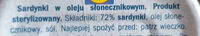 Sardines à l'huile de tournesol - Składniki - pl