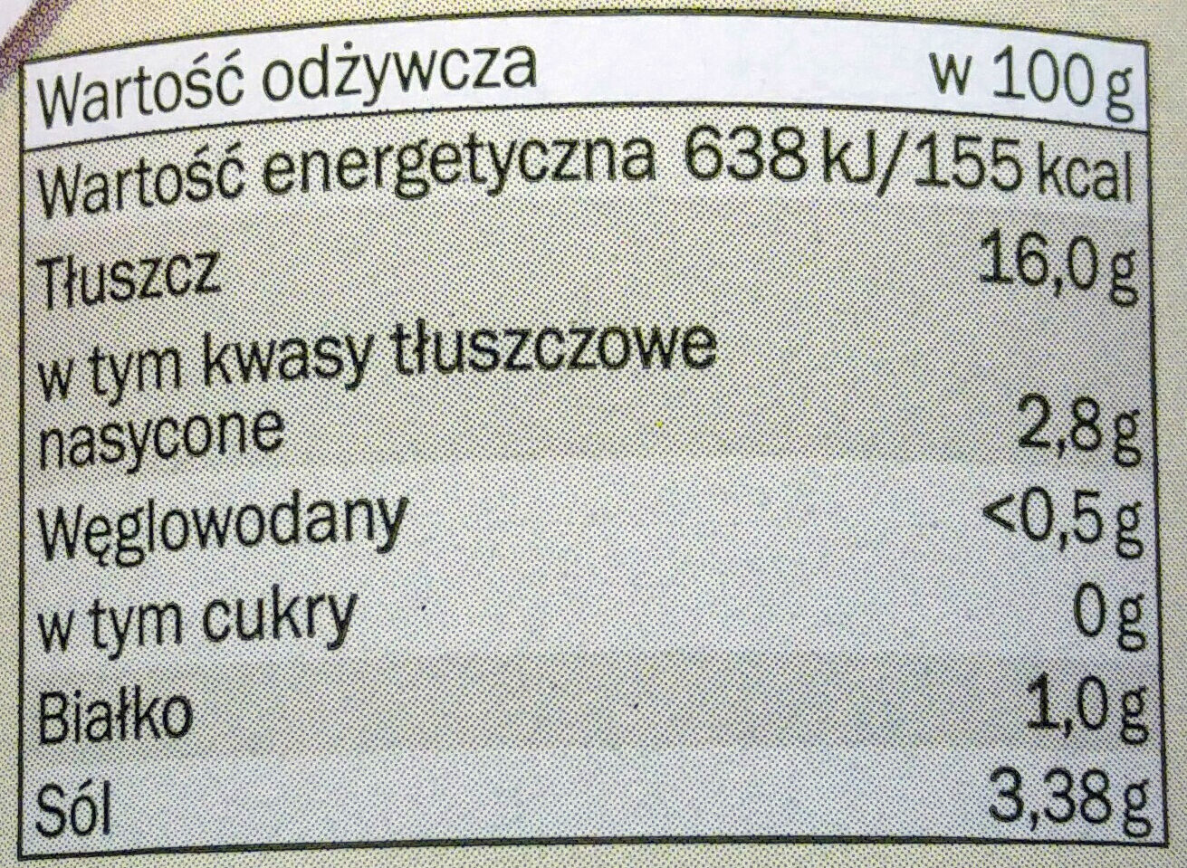 Oliven grün  im Glas - Wartości odżywcze - pl