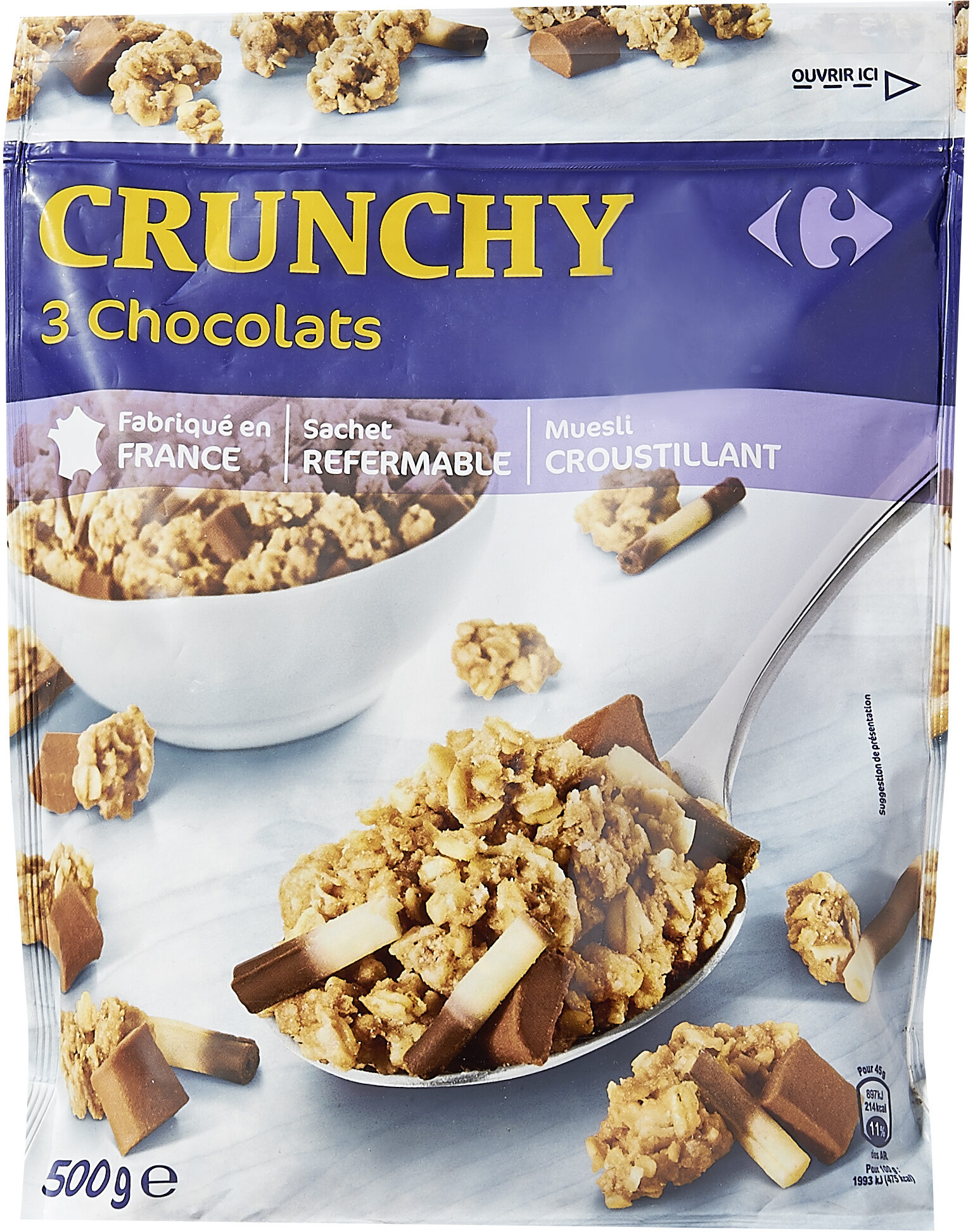 Crunchy 3 chocolates - Produkt - fr