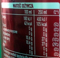 coca-cola - Wartości odżywcze - pl