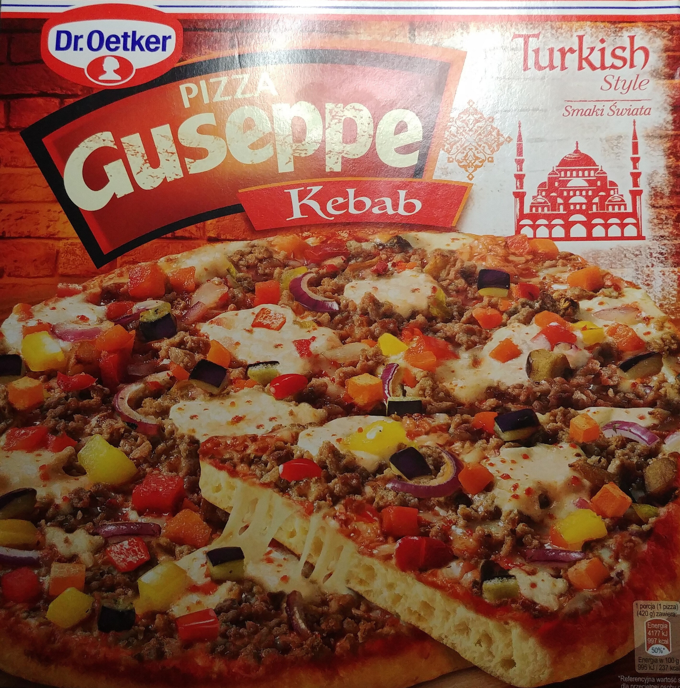 Pizza Guseppe z mięsem wołowym i warzywami, głęboko mrożona - Produkt - pl