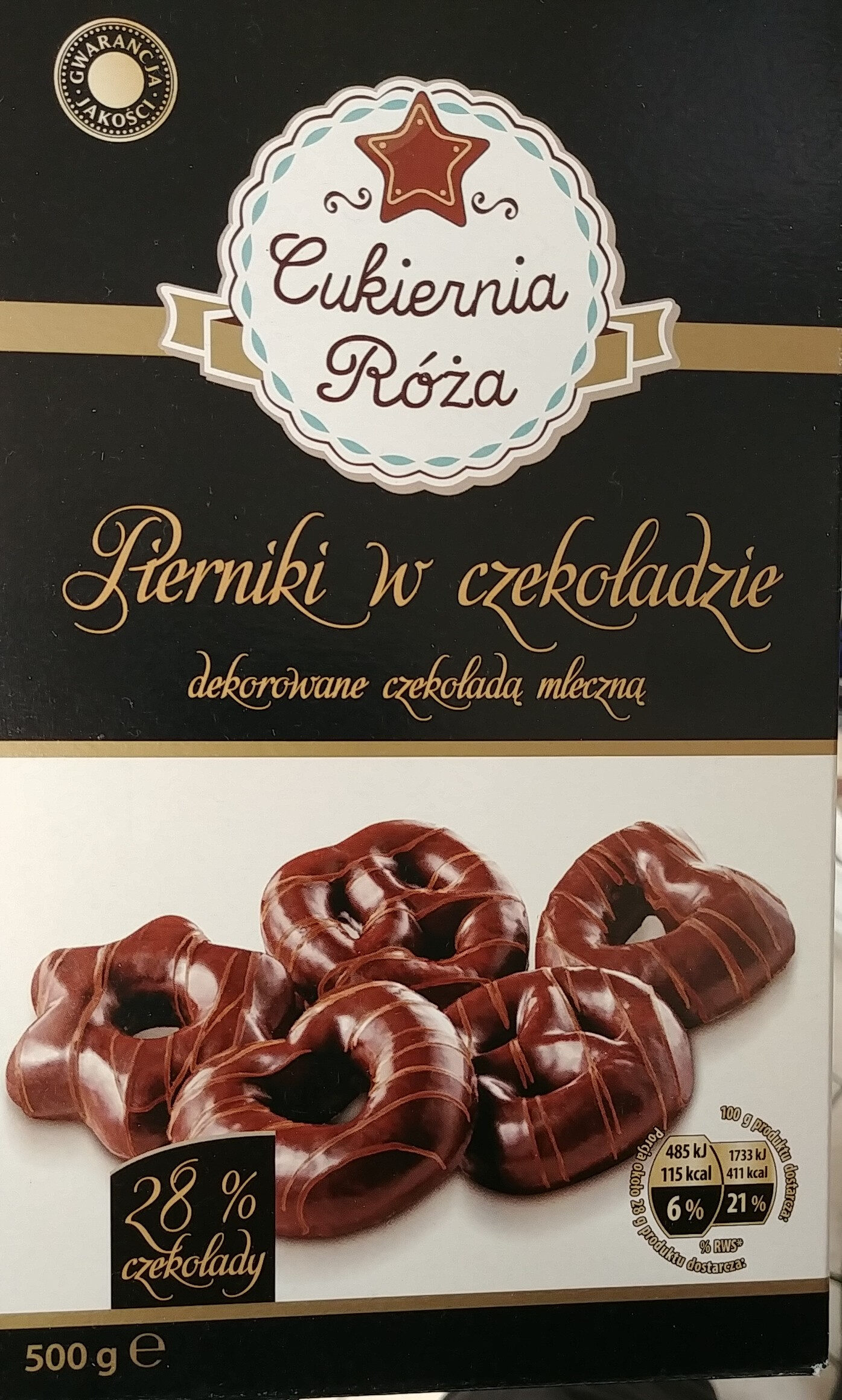 Pierniki w czekoladzie dekorowane czekoladą mleczną - Produkt - pl