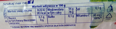 Nadziewane ziołowe cukierki z melisa i witaminą C - Wartości odżywcze - pl