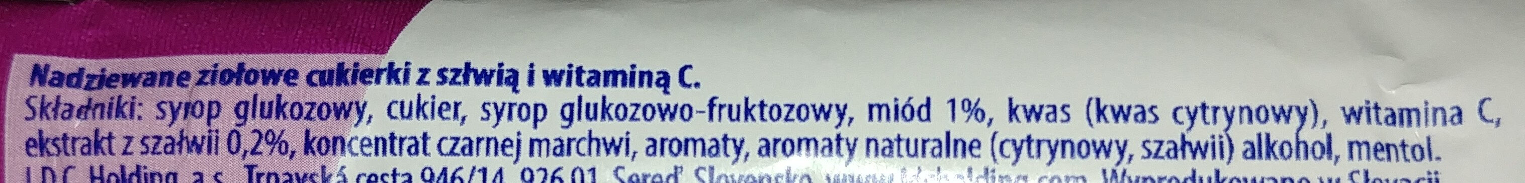 Nadziewane ziołowe cukierki z szałwią i Wit. C - Składniki - pl