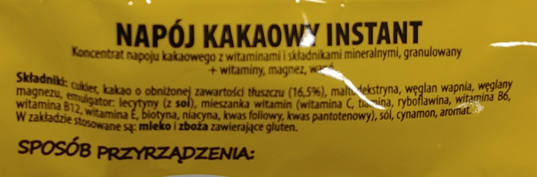Kakao Instant Drink - Składniki - pl
